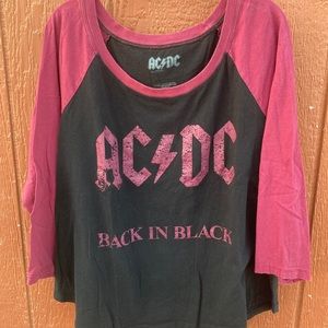 AC/DC Raglan t-shirt 3/4 sleeve
